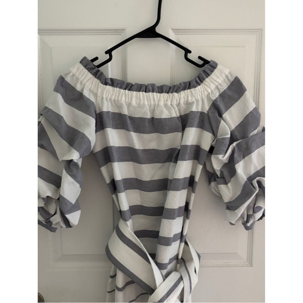 ALEXIS Striped Mini Ruched Dress - Picture 5 of 8